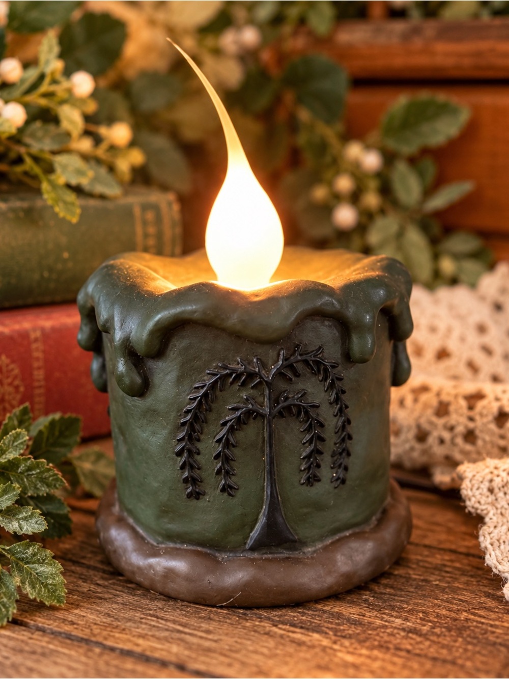 Honey & Me 2007 Lisa Liffick Electric Candle Lamp Willow Tree Primitive Decor